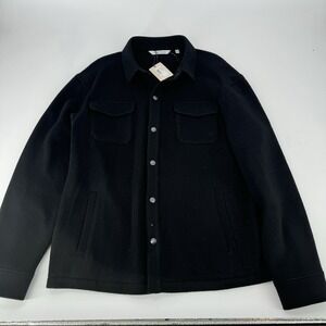 Peter Millar Crown Flex Fleece Wool Black Men's  Shirt Jacket Size US L $595 New